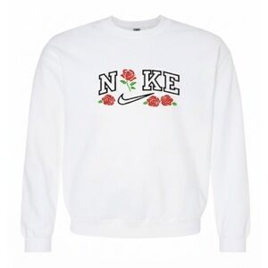 Nike Embroidered Sweater with Rose Design